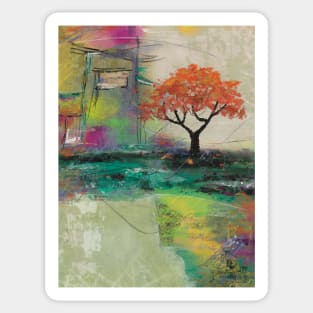 Casa de Campo country landscape with flamboyant tree Sticker